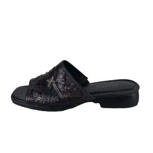 VINTAGE ARTIVA SHAINA Leather Slide Slip On Sandals